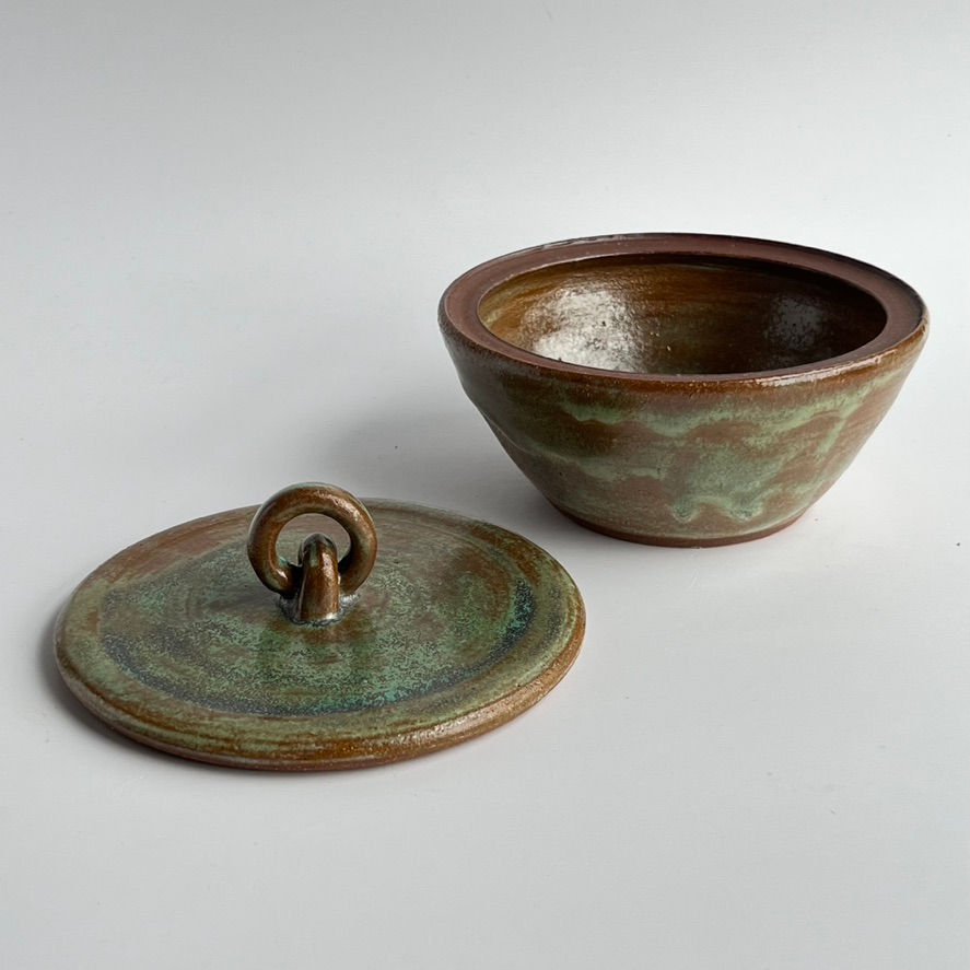 Thumbnail: Jar - Tapered, Variegated Cream 5"