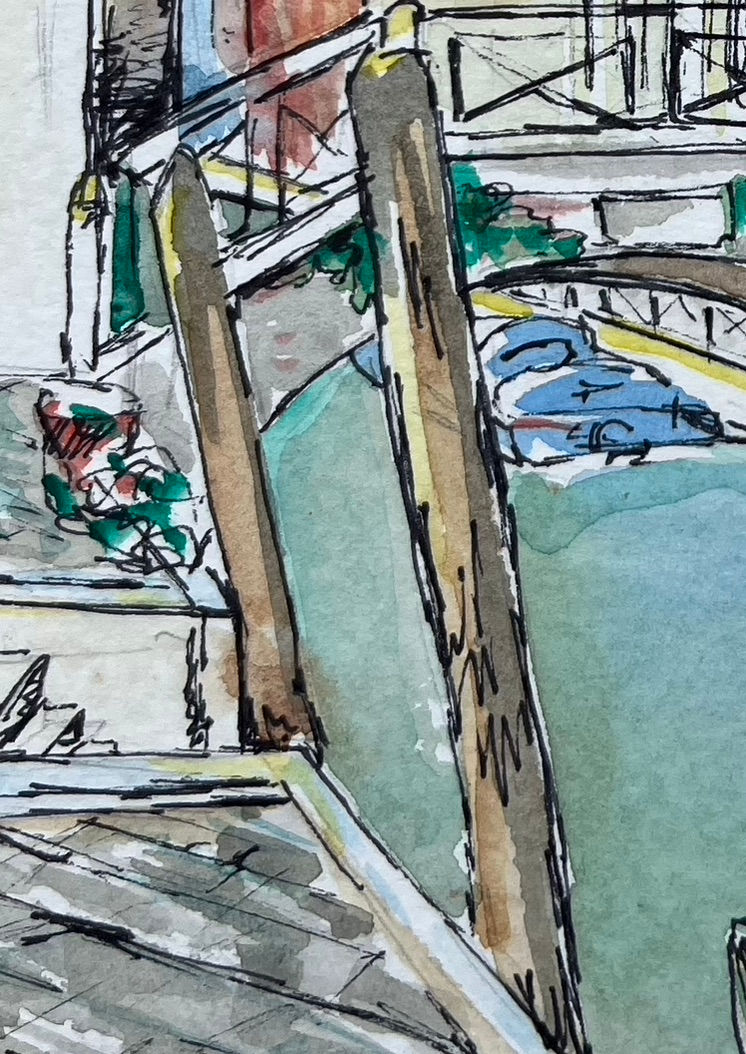 Thumbnail: Painting, Watercolor - "Ponte Santa Fosca, Venice"