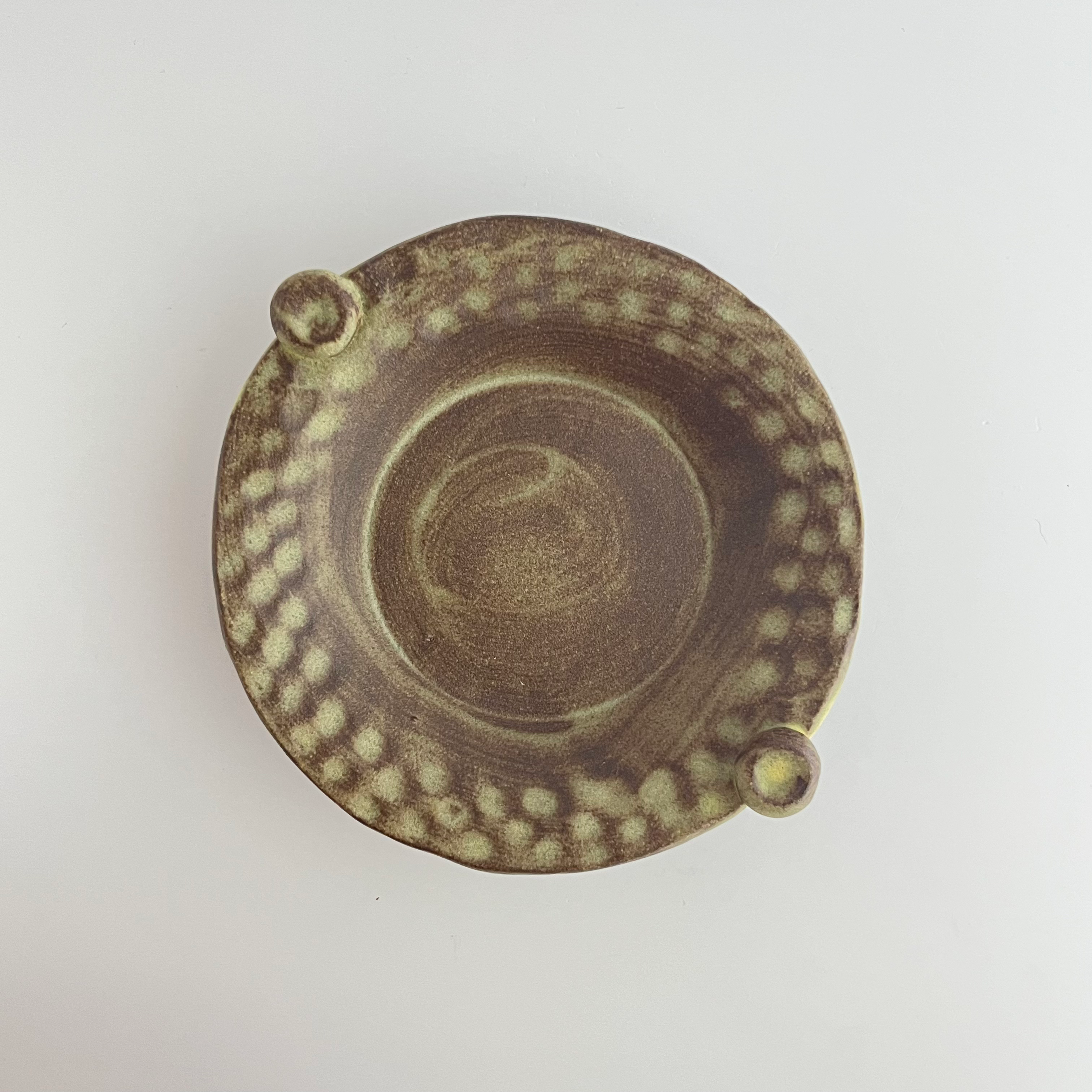 Plate - Dimpled Rim, Umber 5.5"