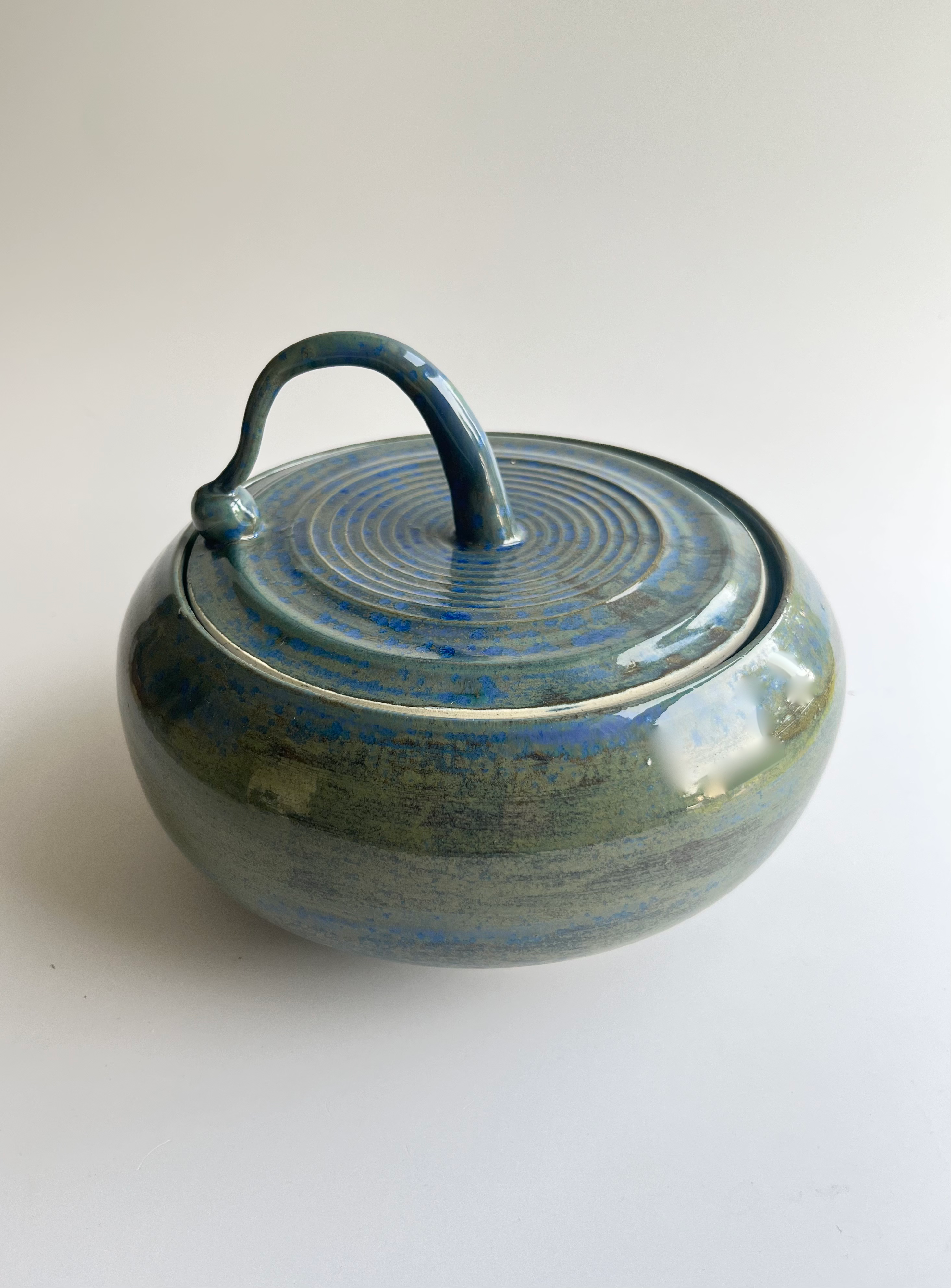 Jar - Low Convex Blue 4.75"