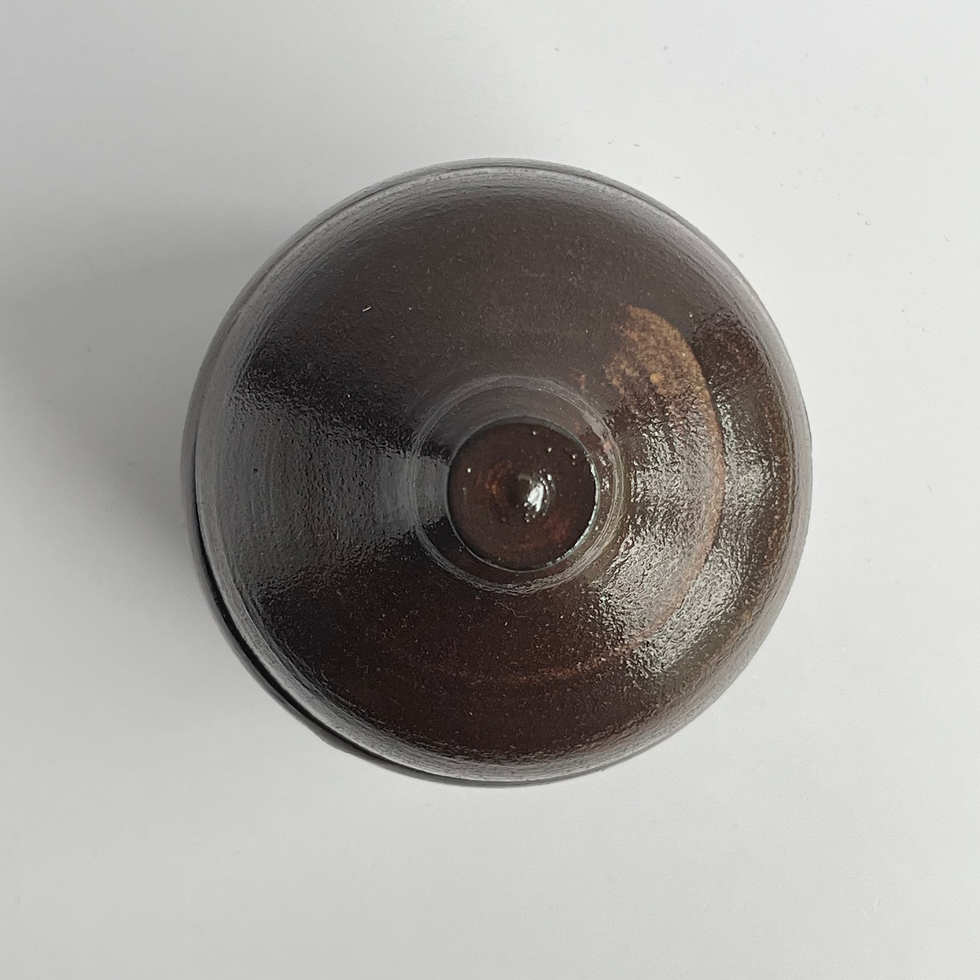 Thumbnail: Jar - High Knob, Dark Brown 6.5"
