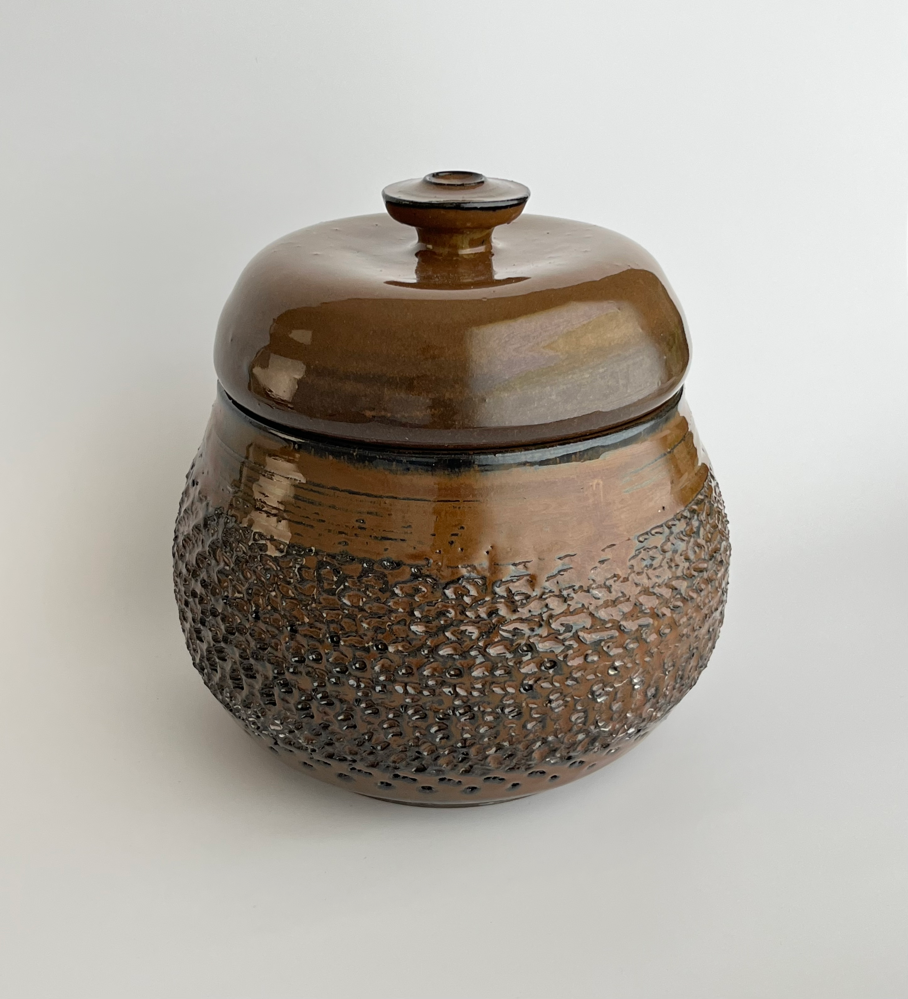 Jar - Textured Belly Brown