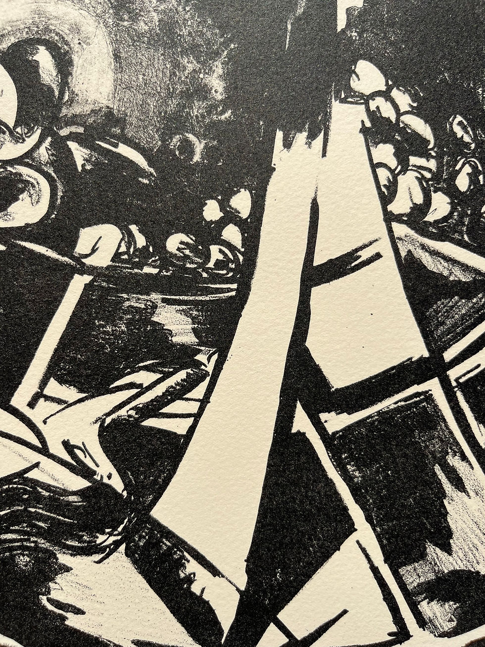 Thumbnail: Print, Lithograph - "CNN Tower 2" on Cream