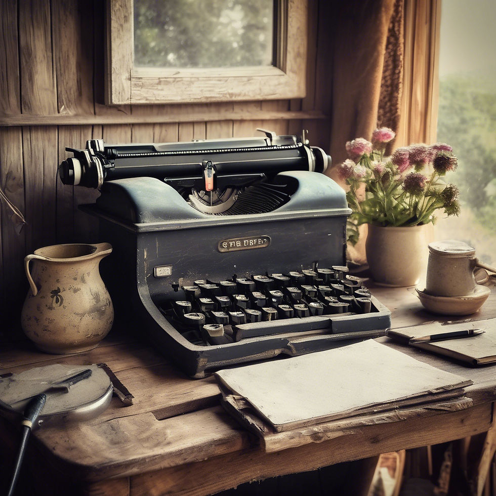 rustic typewriter on a desk in a cottage.jpg