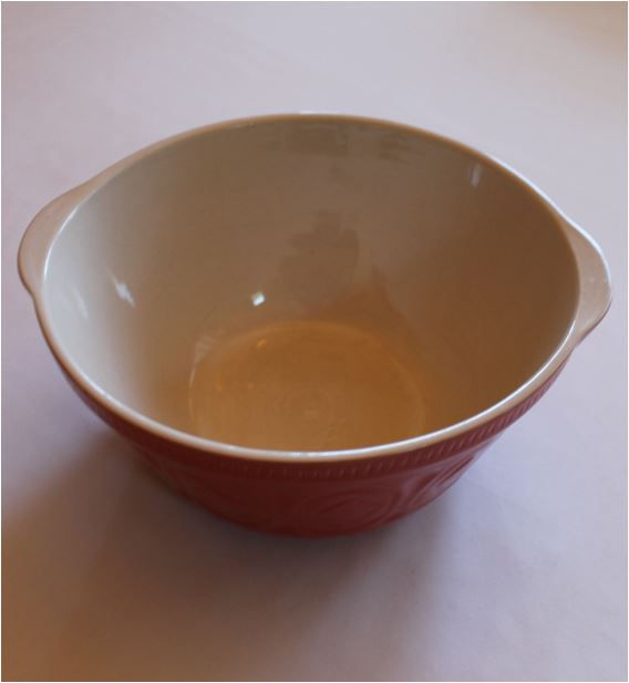 Red ceramic mixing bowl vintagestyledunedin