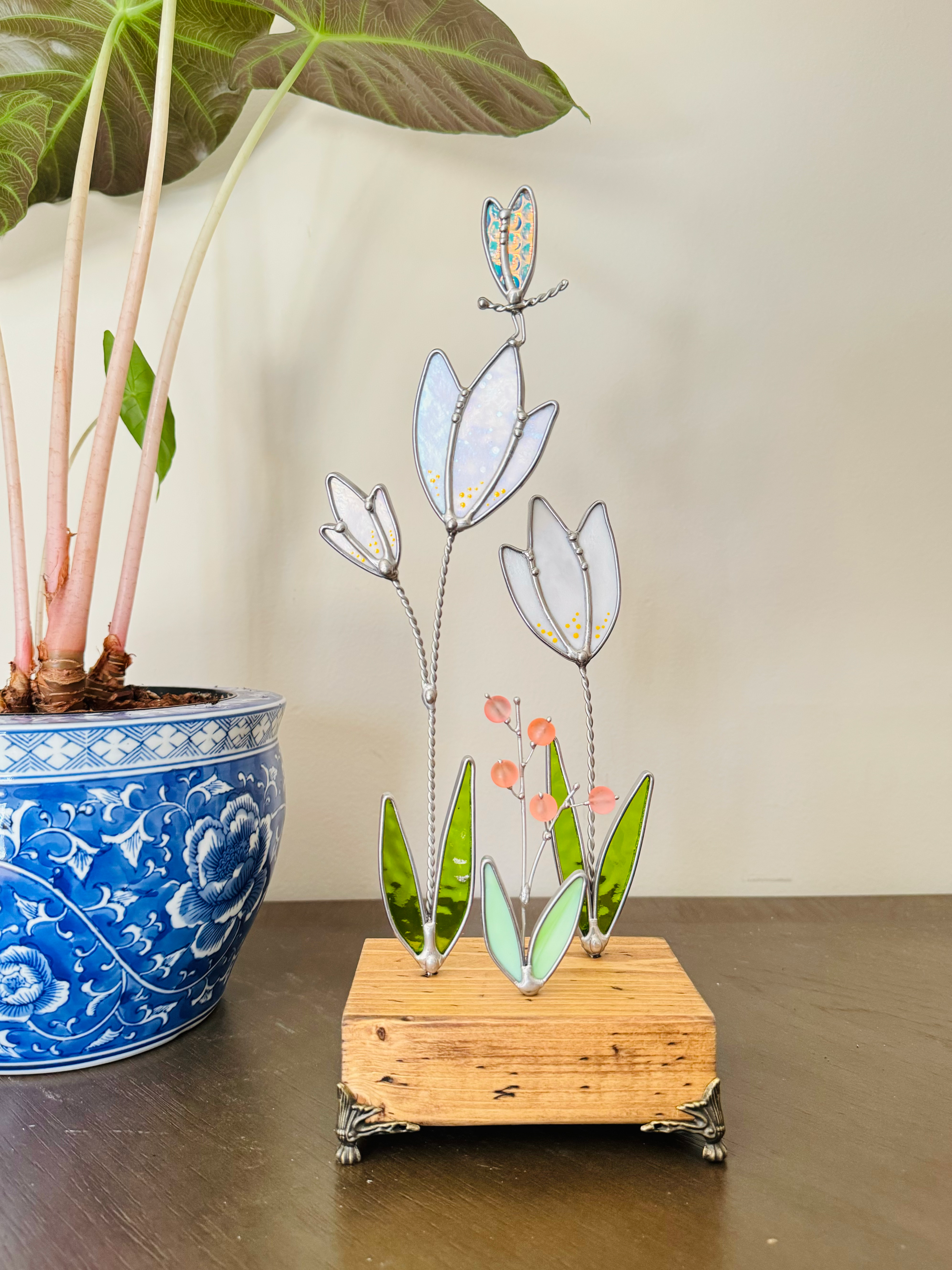 Dragonfly Garden - White Magnolias