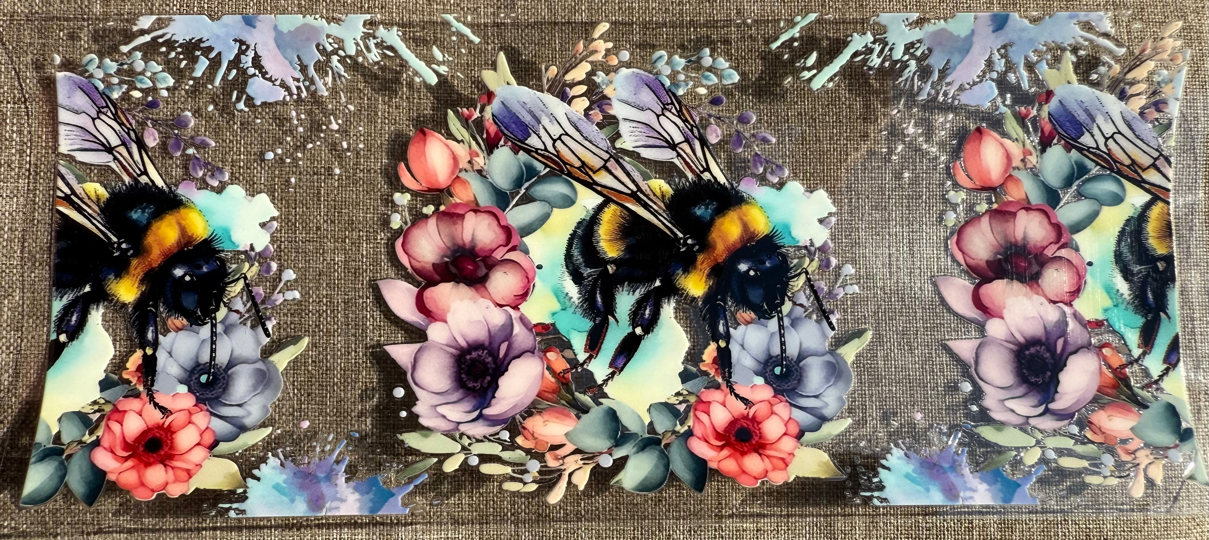 Honey Bee & Flowers