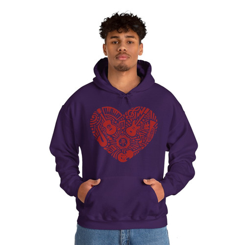 Heart of Music Unisex Hooded Sweatshirt | Positive Energy