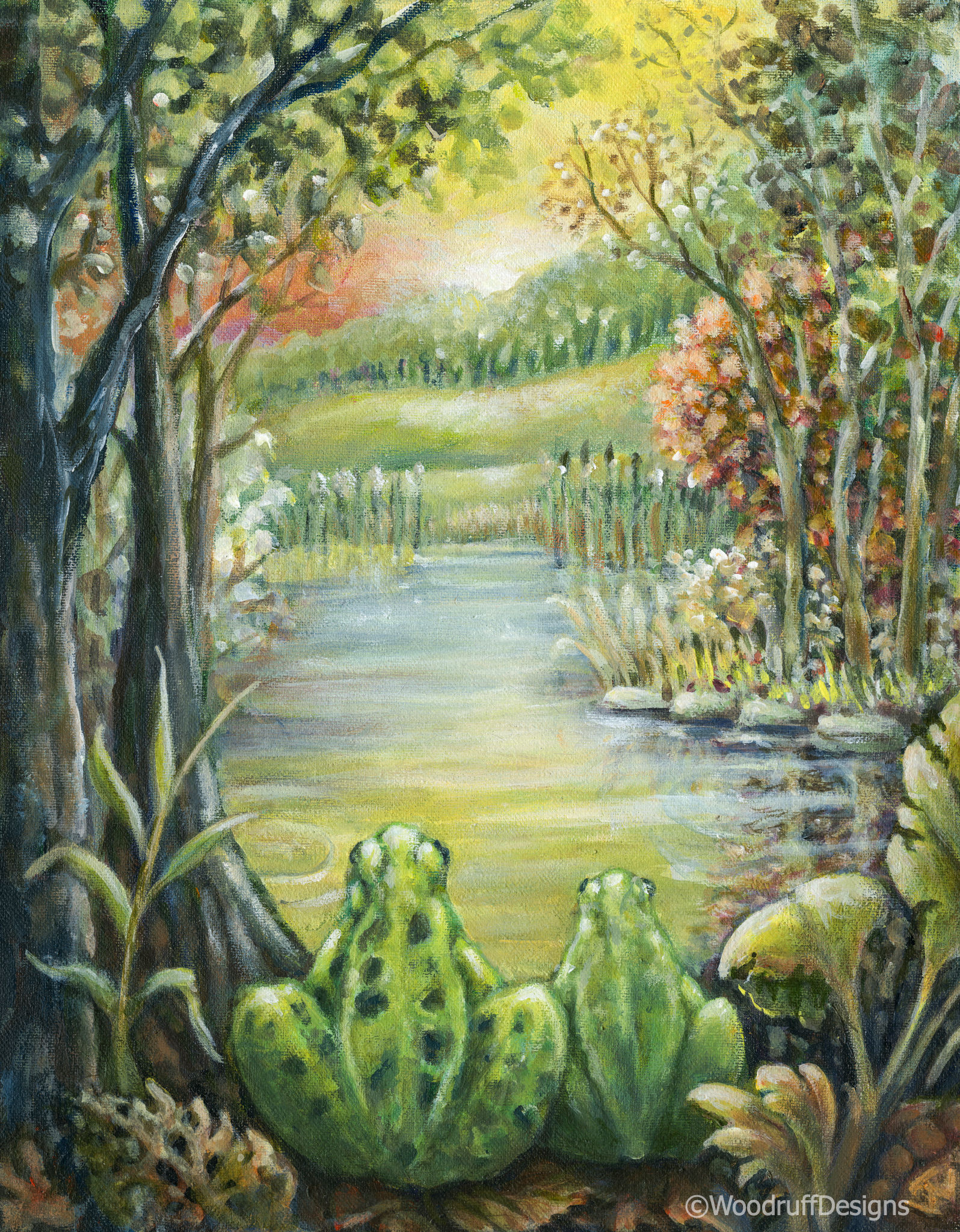 "On Golden Frog Pond" Card