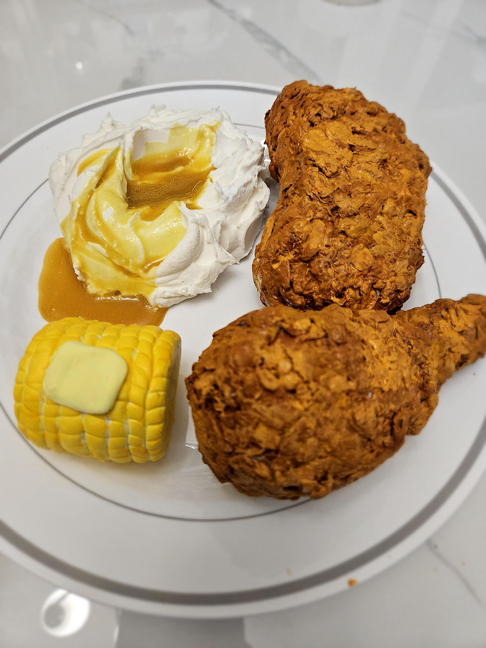Thumbnail: Fake Fried Chicken Meal: Prop Food, Home Staging Display
