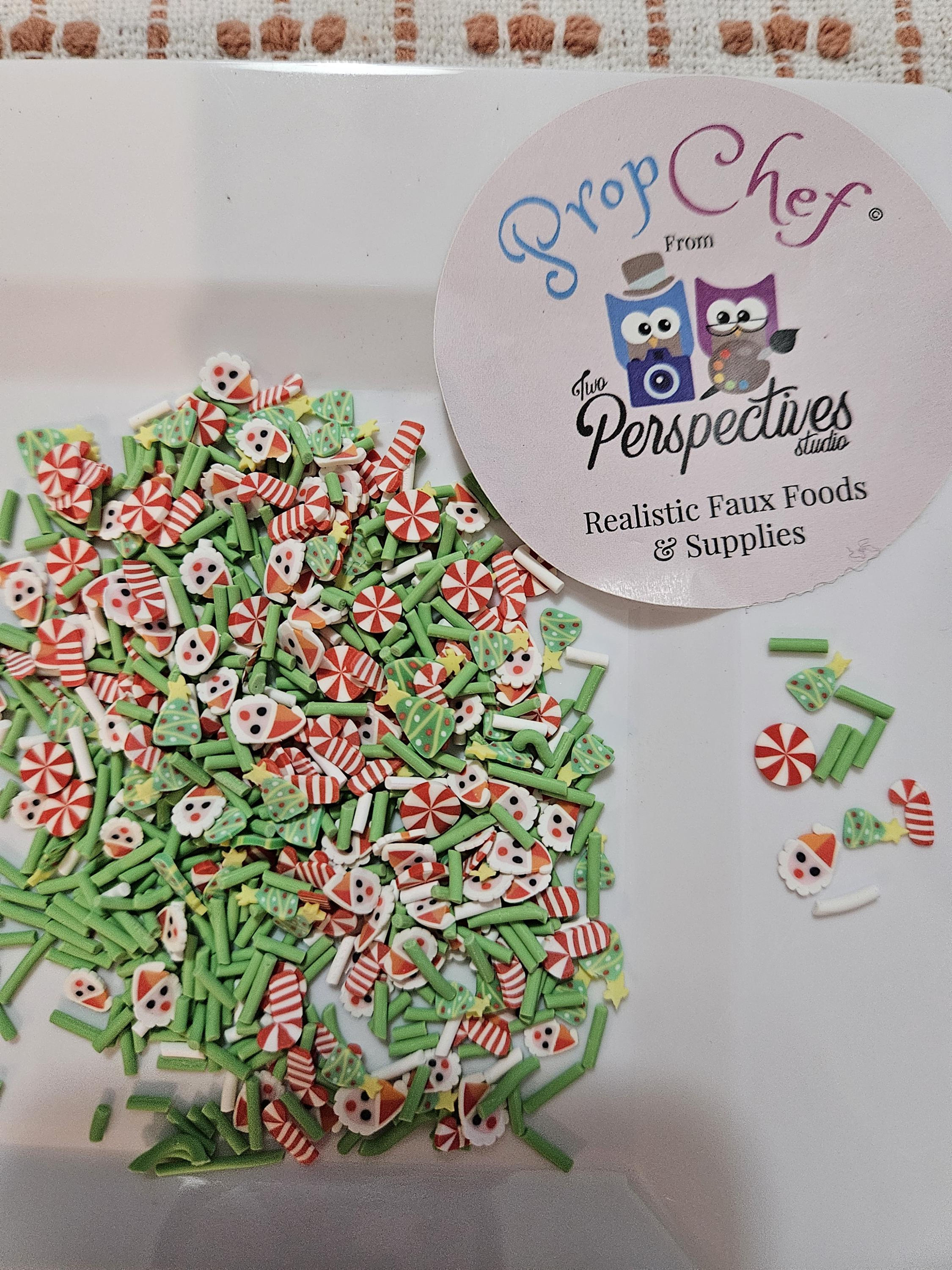 Fake Green Peppermint Mix Sprinkles: 40g bag