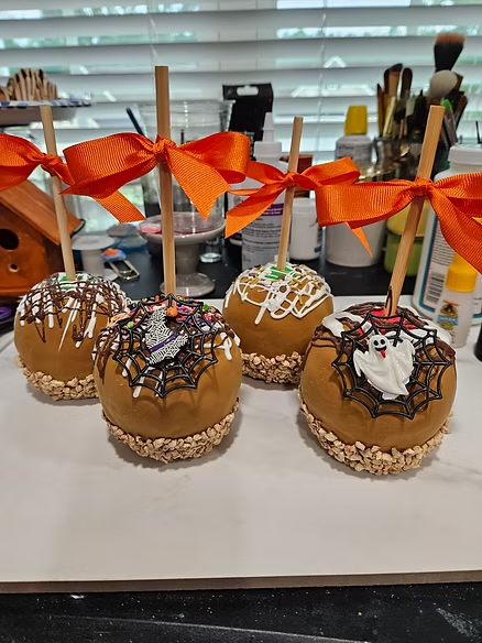 Fake Caramel Apples for Halloween