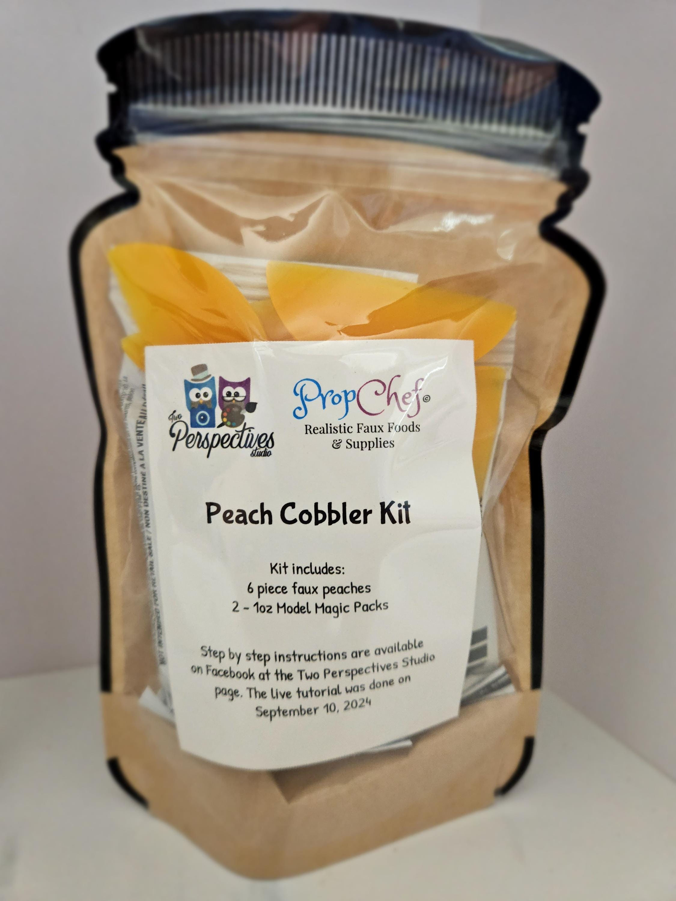 Realistic Fake Food Kit: Peach Cobbler or Pretzel