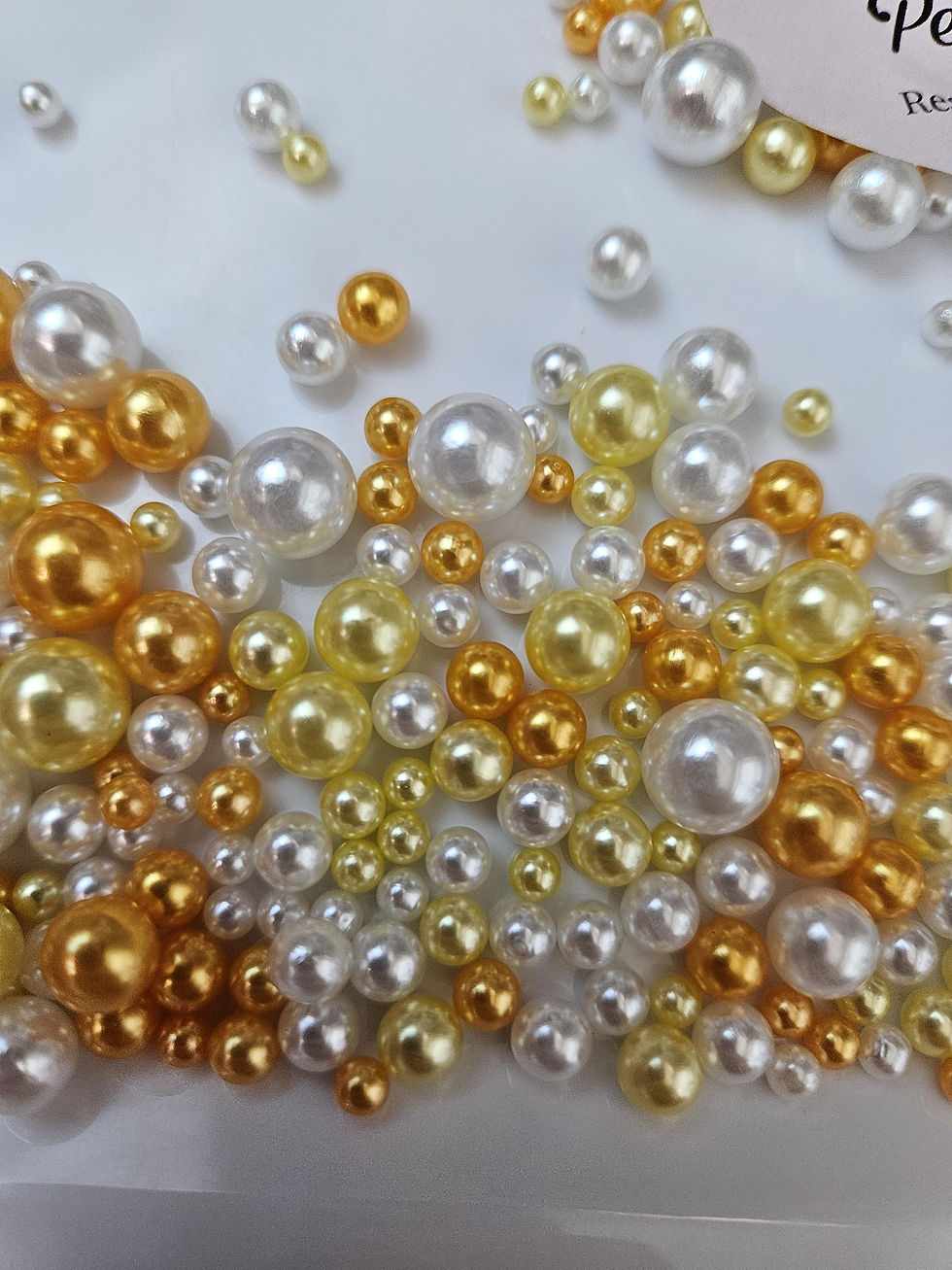 Thumbnail: Gold Christmas No-Hole Bead Sprinkle Mix for Crafts