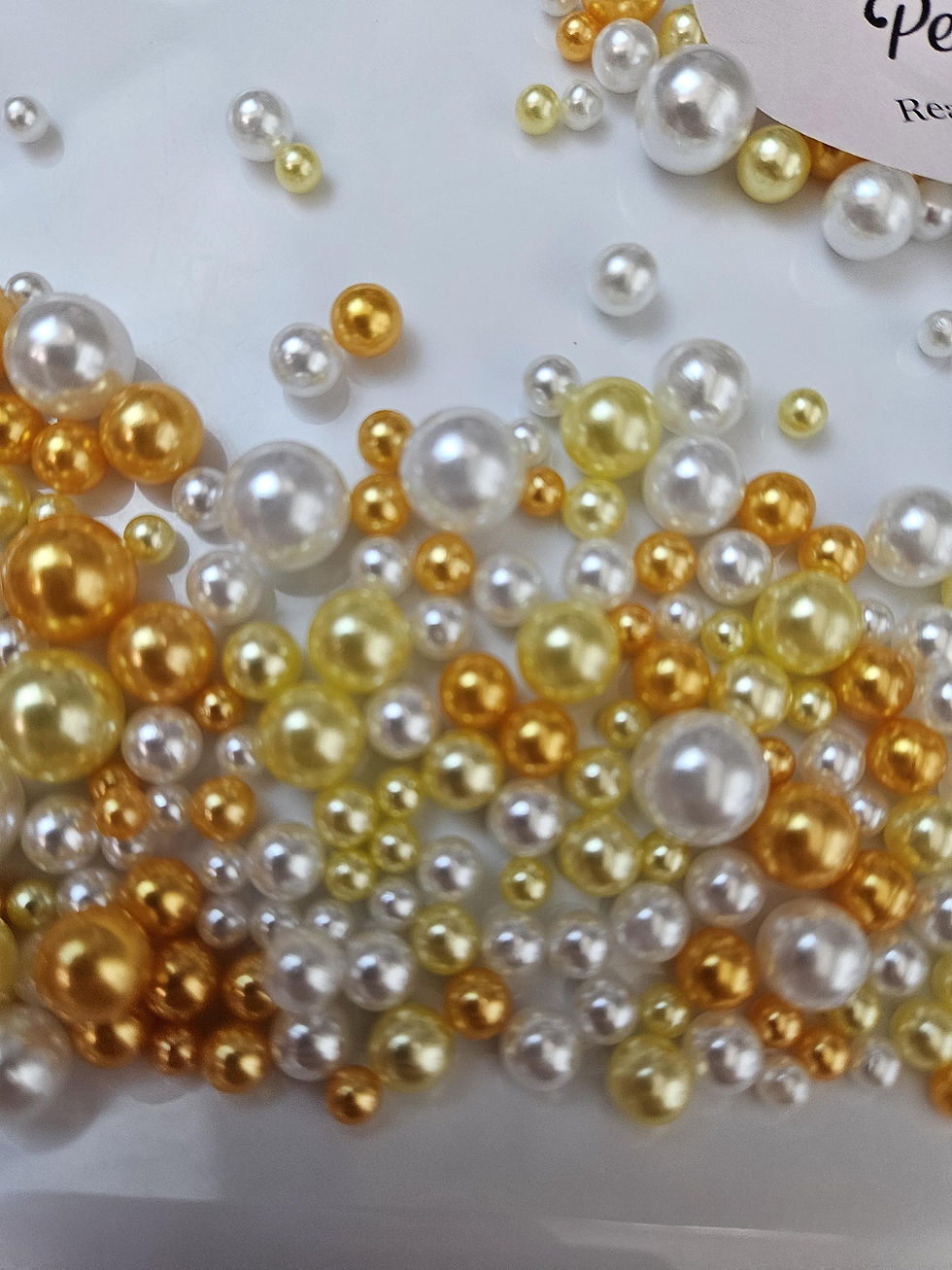 Thumbnail: Gold Christmas No-Hole Bead Sprinkle Mix for Crafts
