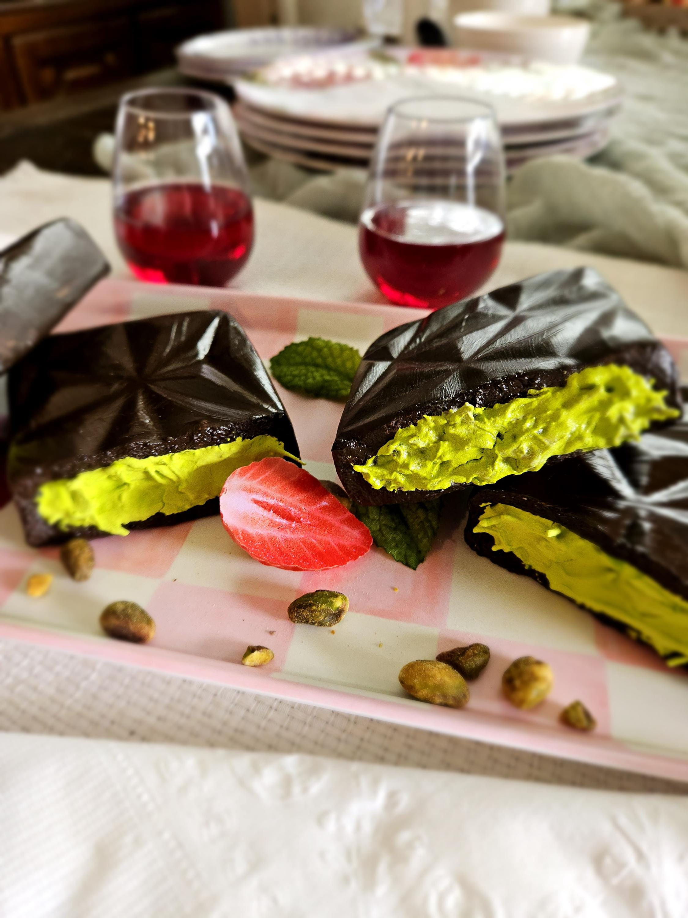 Fake Dubai Chocolate Bar: Home Staging Display Food (3x3 inch)
