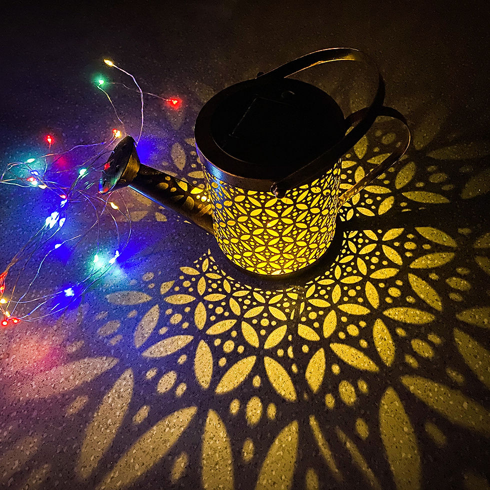 Thumbnail: Solar Garden Kettle Lamp - Wrought Iron Outdoor Lighting