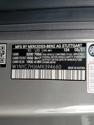 Mercedes-Benz G-Class 2021 Silver — VIN W1NYC7HJ6MX394660