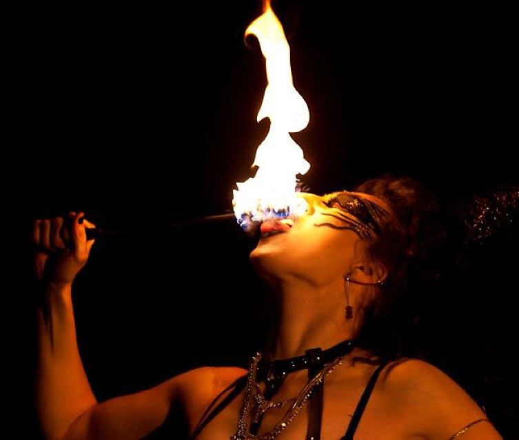 Fire dancer in London 4