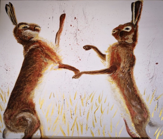 Boxing Hares.
