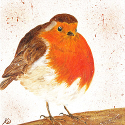 Rotund Christmas Robin