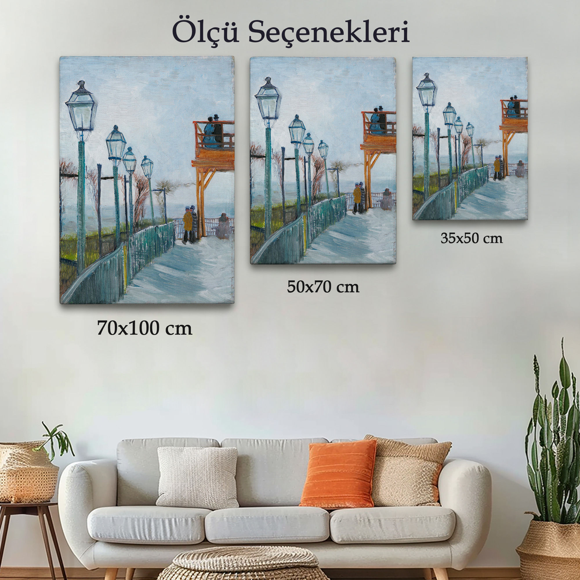 Vincent van Gogh -Moulin de Blute-Fin Montmartre'deki TerasTablo