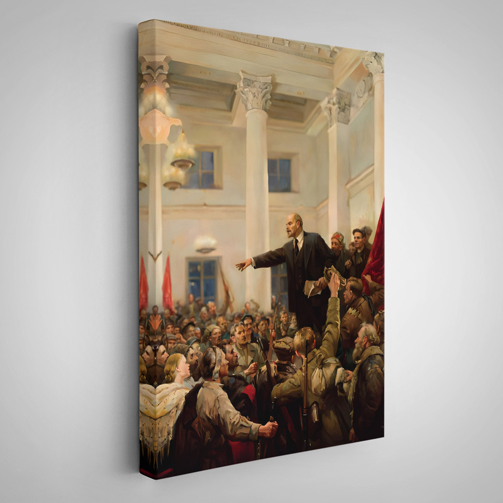 Lenin Petersburg'da Sovyetlerin İktidarını İlan Ediyor Tablo