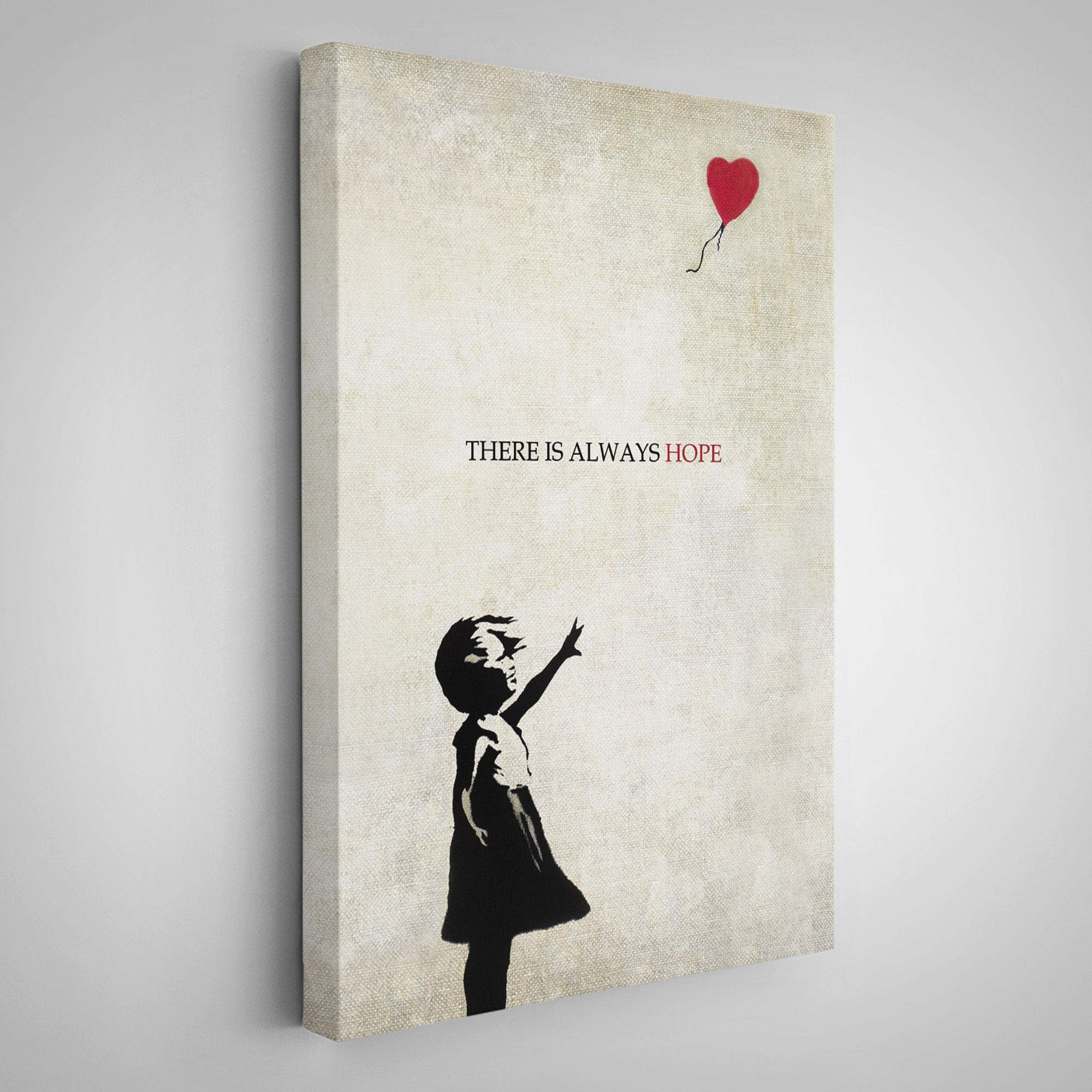 Banksy Kırmızı Balonlu Kız Dekoratif Modern Kanvas Tablo