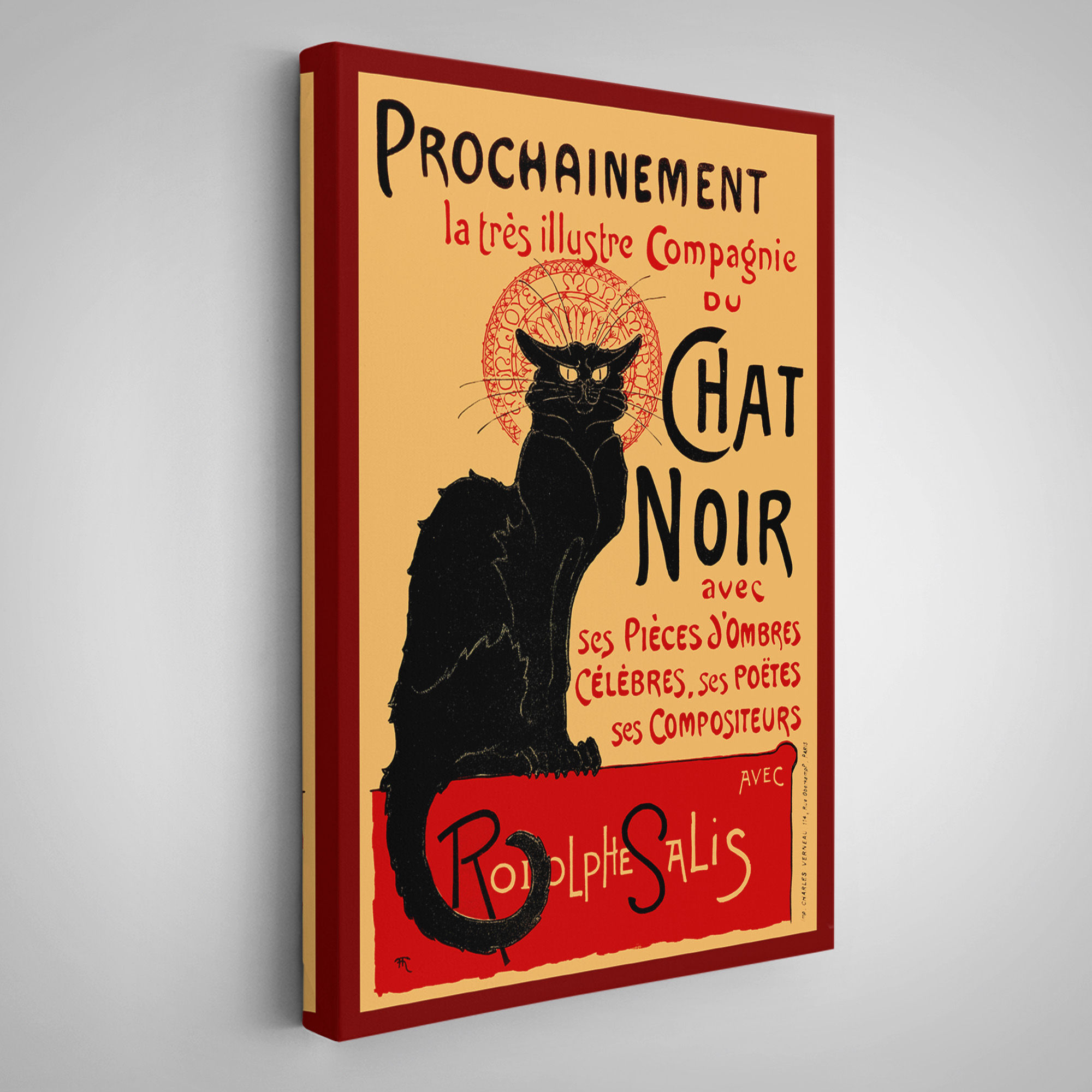 Siyah Kedi Tablosu - Le Chat Noir Theophile Steinlen