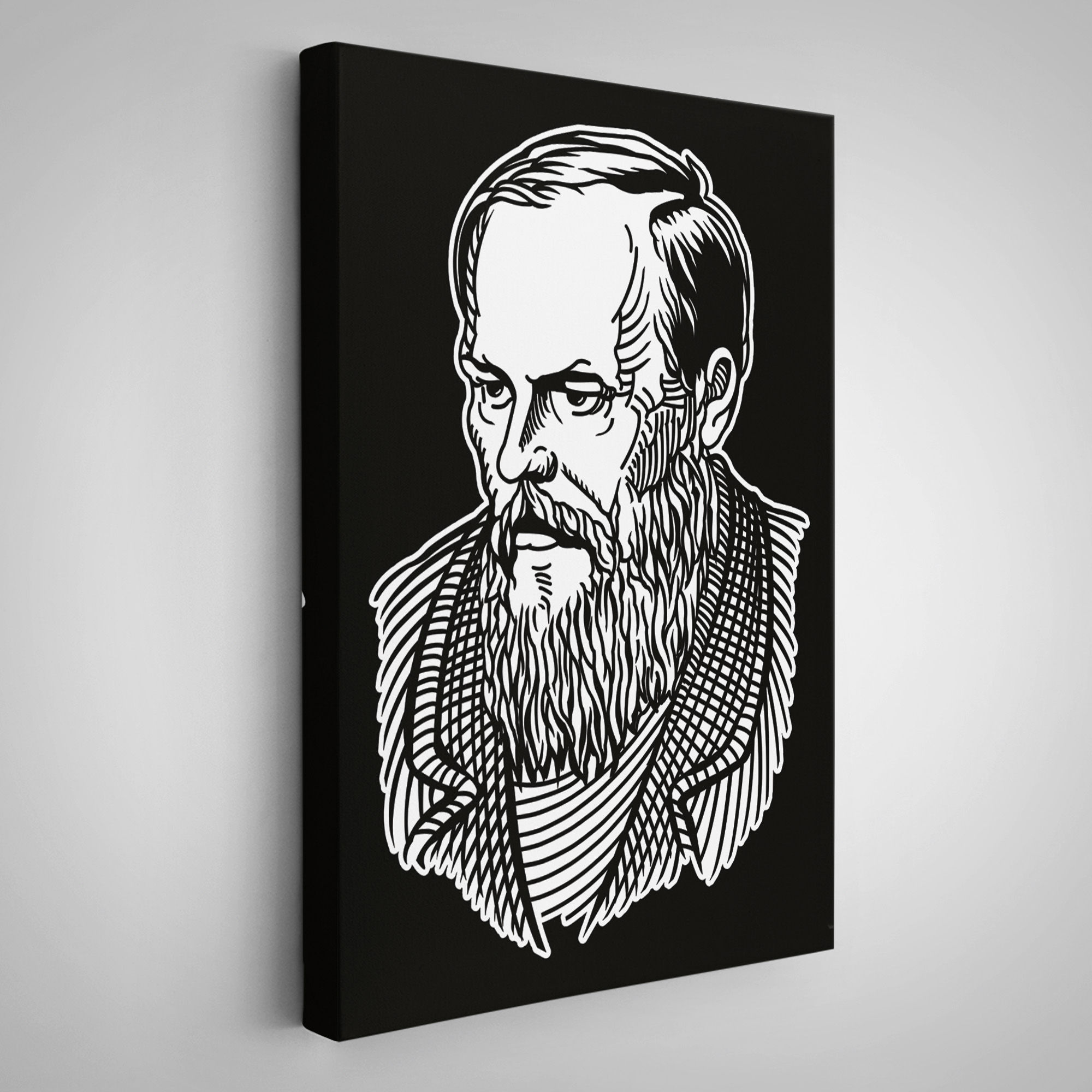 Fyodor Mihayloviç Dostoyevski Dekoratif Kanvas Tablo