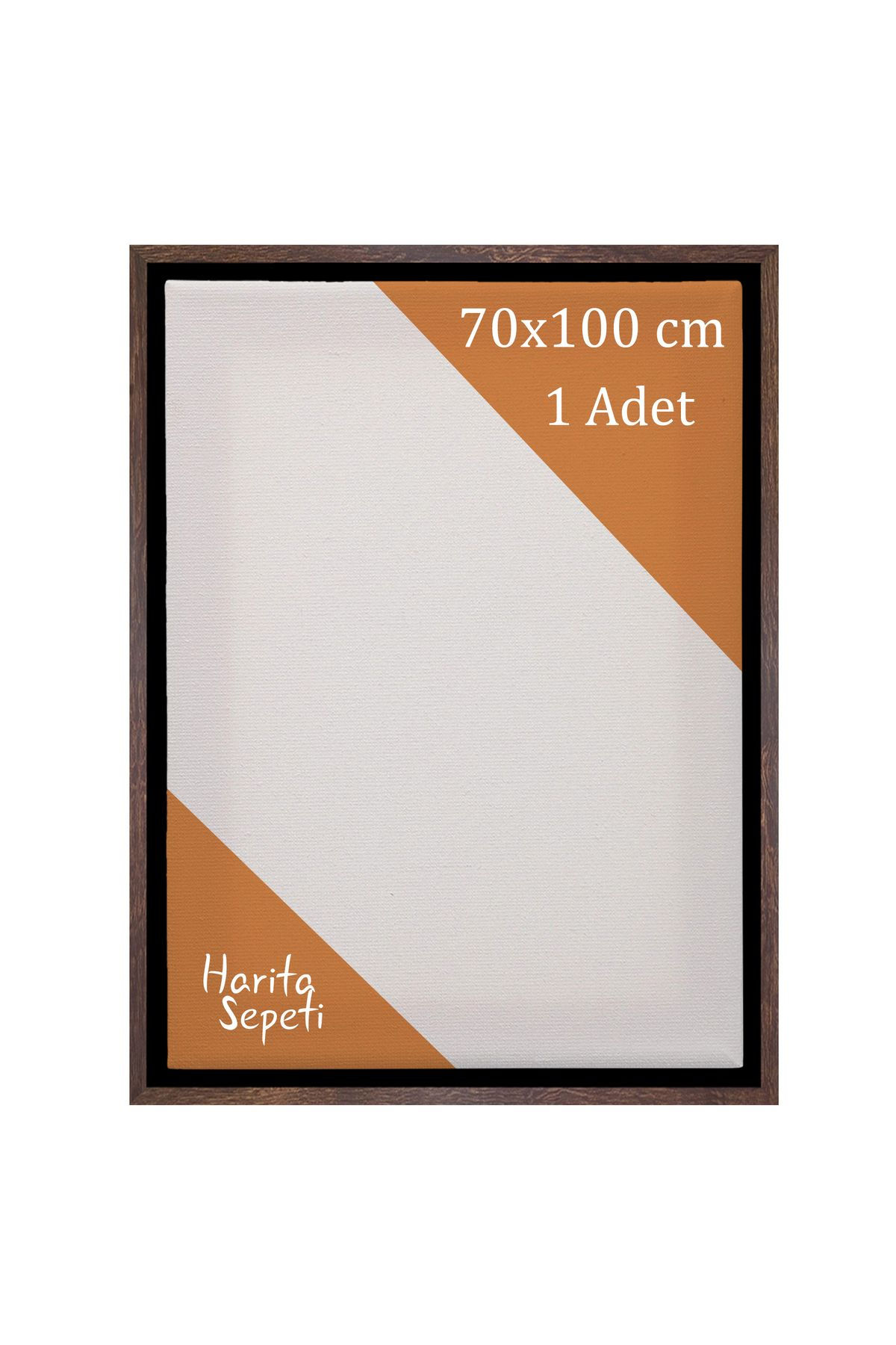 Kahverengi Çerçeveli 70x100 cm Boş Tuval Tablo