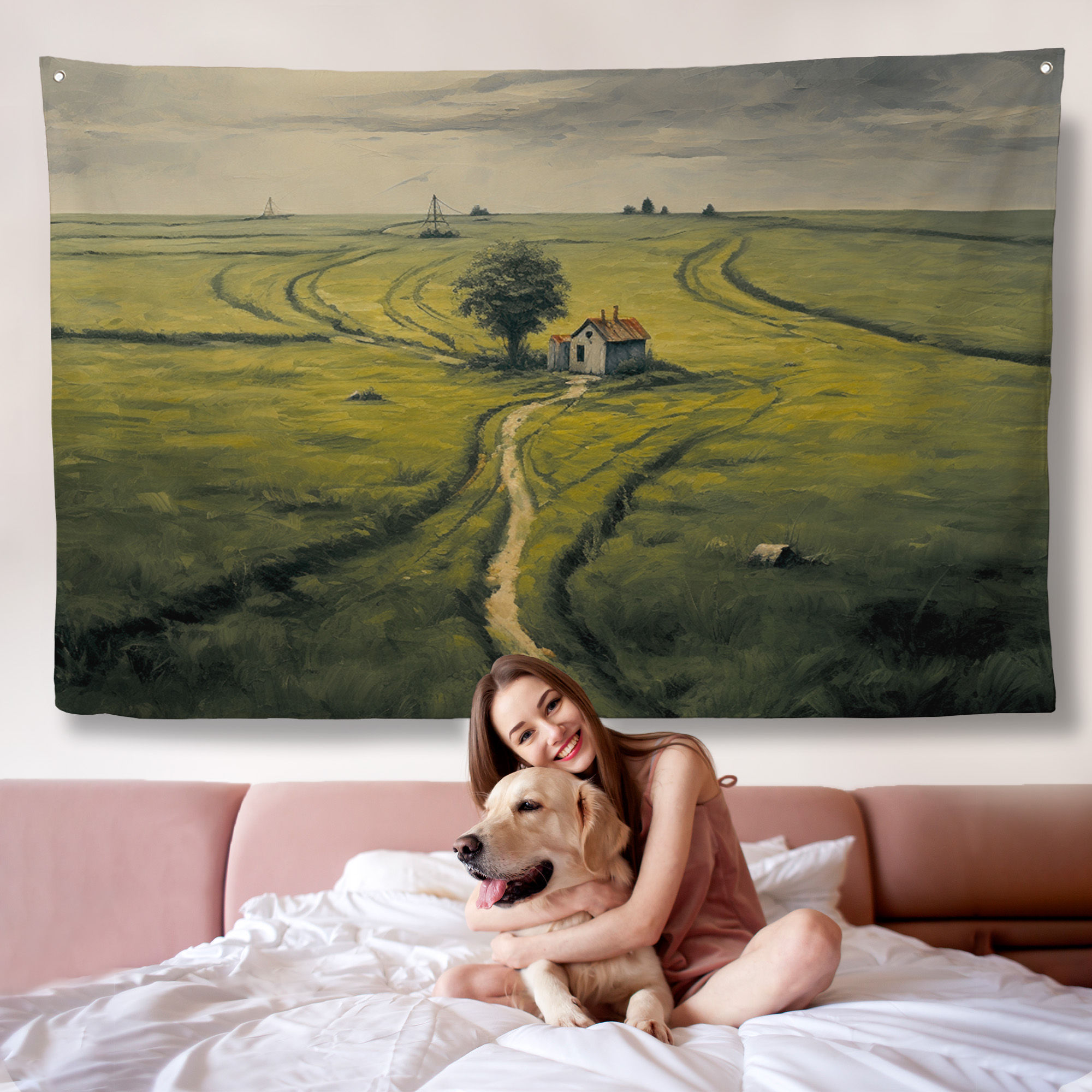 Hiçliğin Ortasındaki Ukrayna Köy Evi Örtüsü