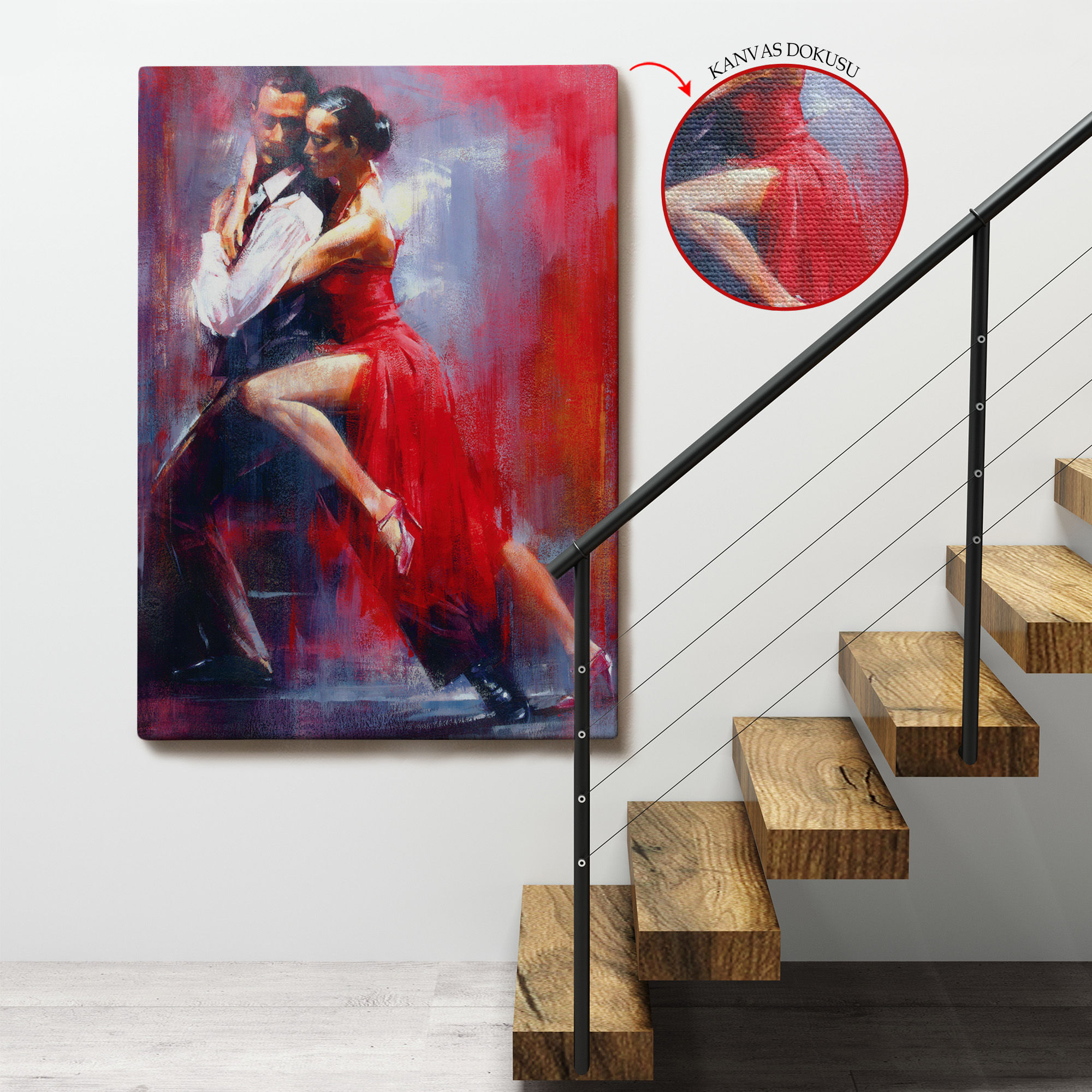 Tango Yapan Çift Dekoratif Duvar Tablosu