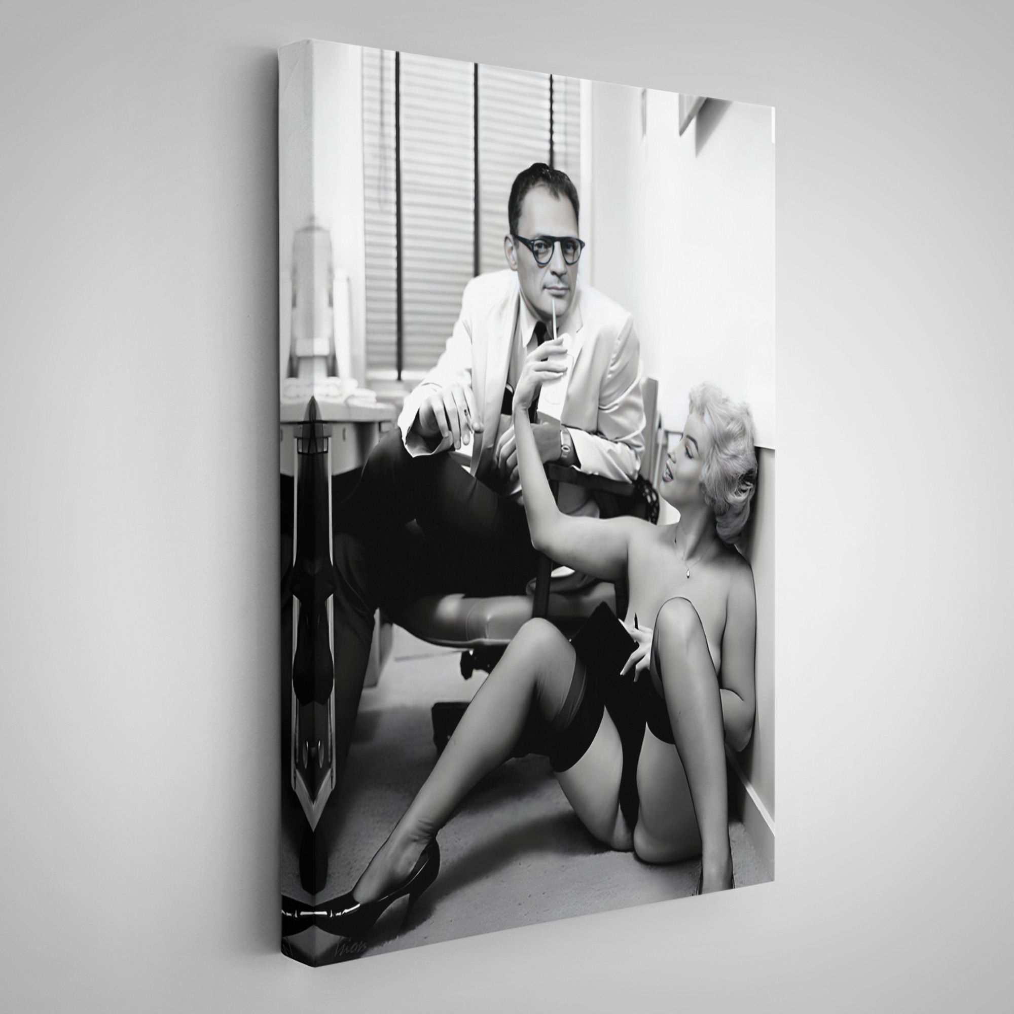 Marilyn Monroe ile Arthur Miller Duvar Tablosu