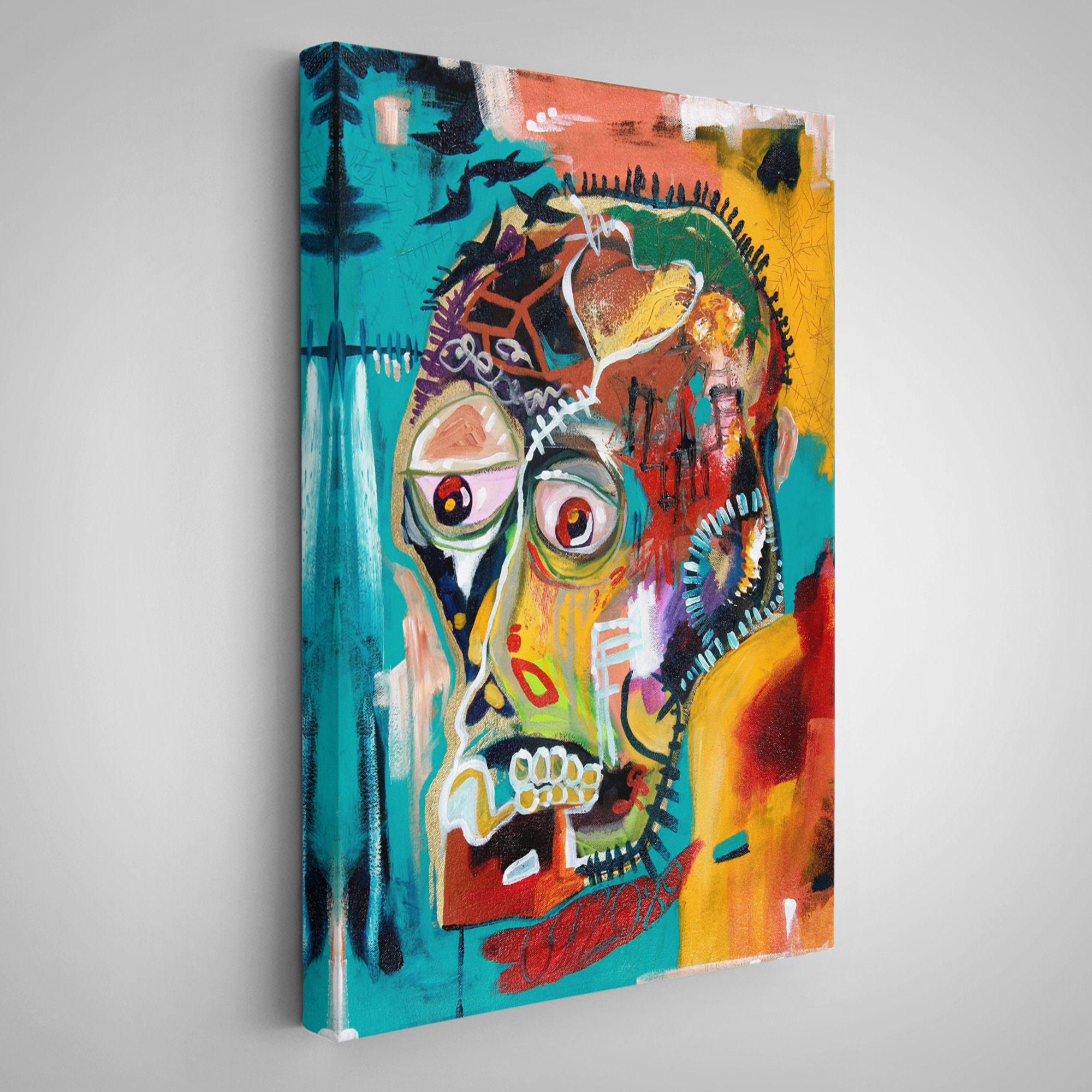 Jean Michel Basquiat, İsimsiz Kafatası 1981 Kanvas Tablosu