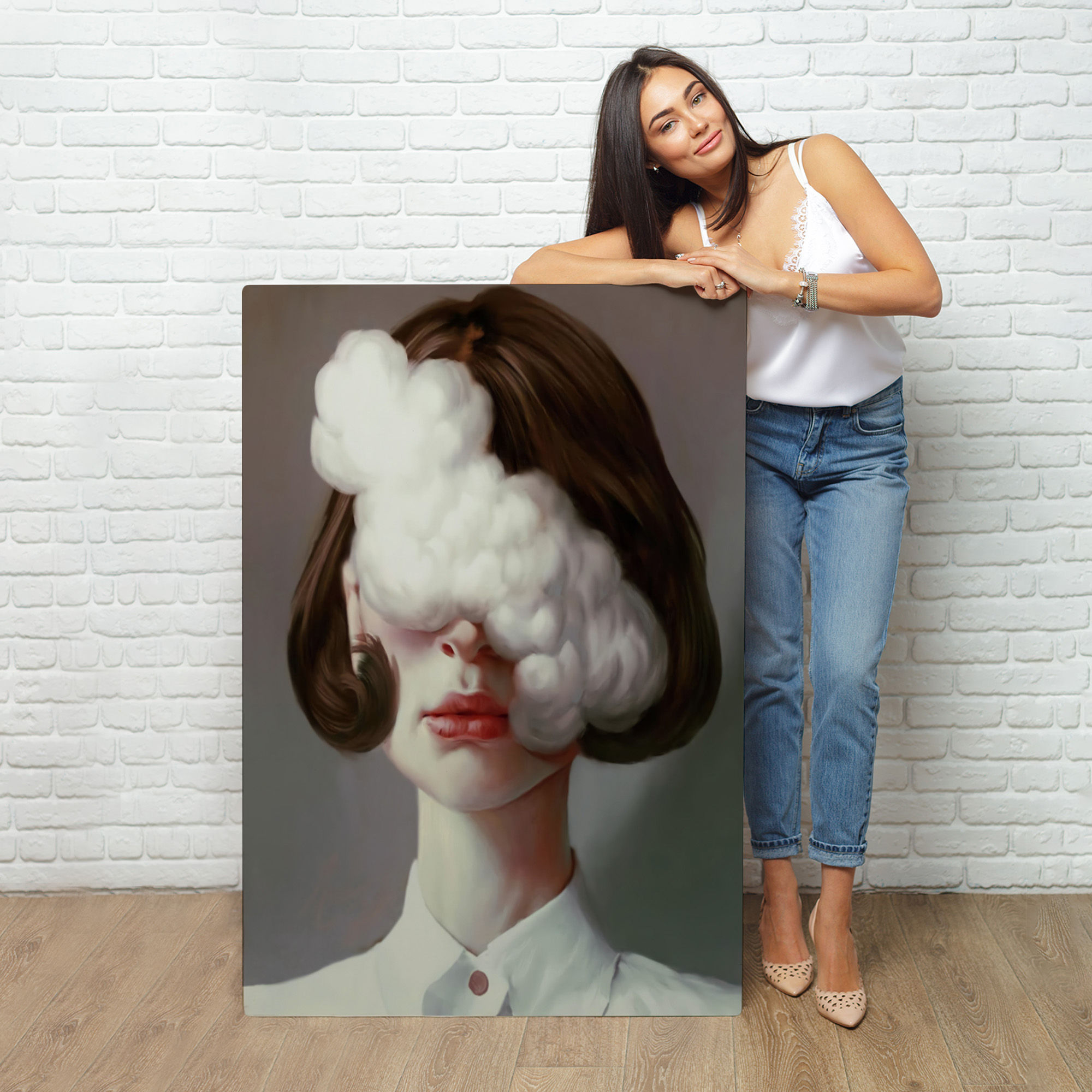 Modern Gerçeküstü Kadın Sanatı Kanvas Tablo, Pop Art KanvasTablo Sanatı