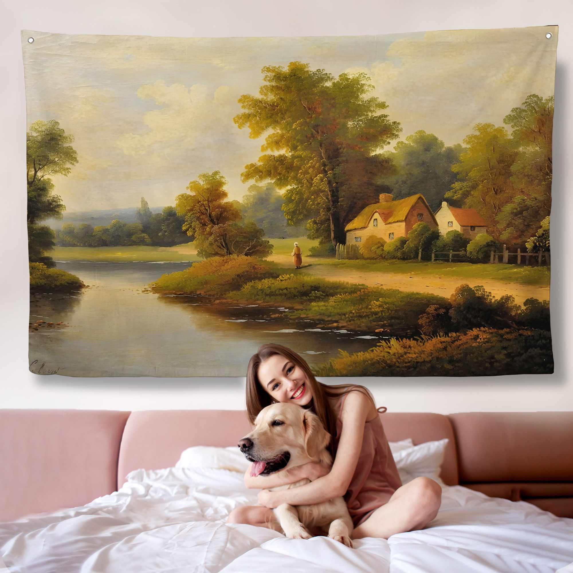 Rusya Köy Evi Manzarası Örtüsü