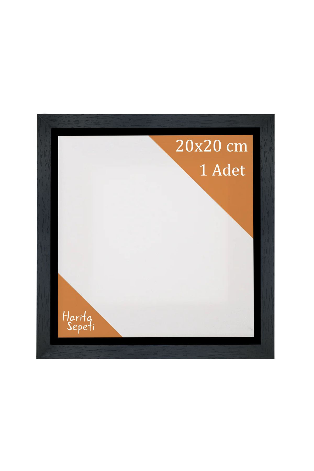 Siyah Çerçeveli 20x20 cm Boş Tuval Tablo