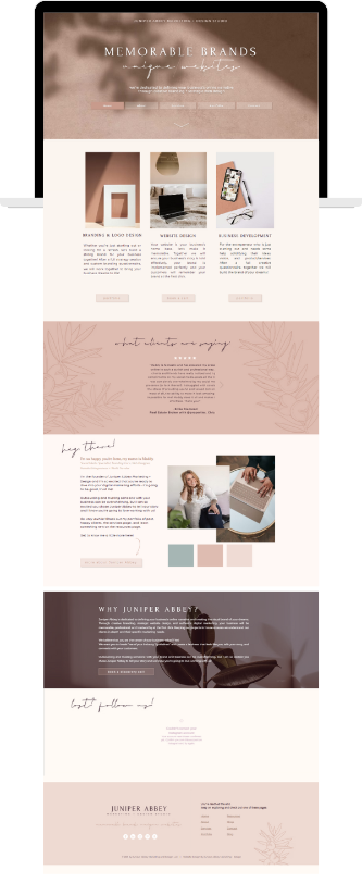 Juniper Abbey Marketing & Design Website