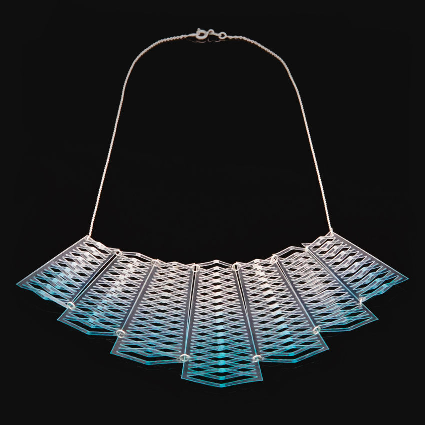 Thumbnail: ODYSSEY - turquoise PET necklace front view