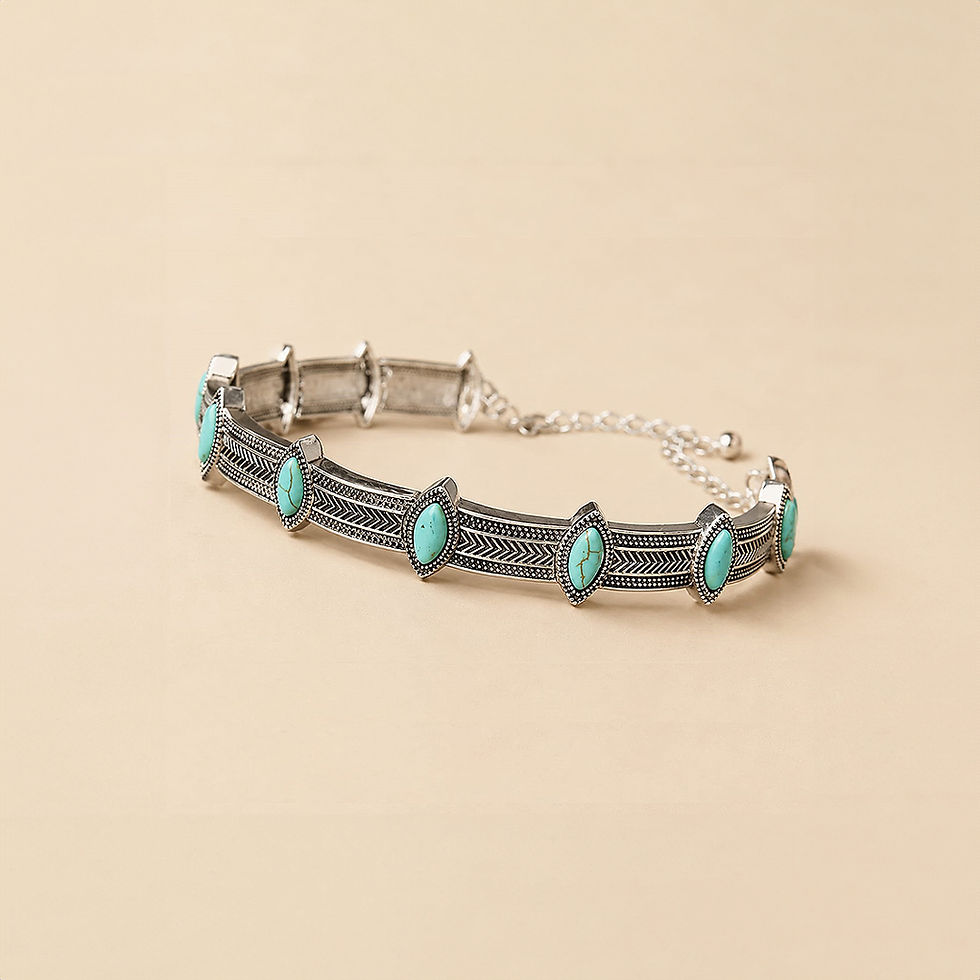 Miniatura: Choker Losango Turquesa
