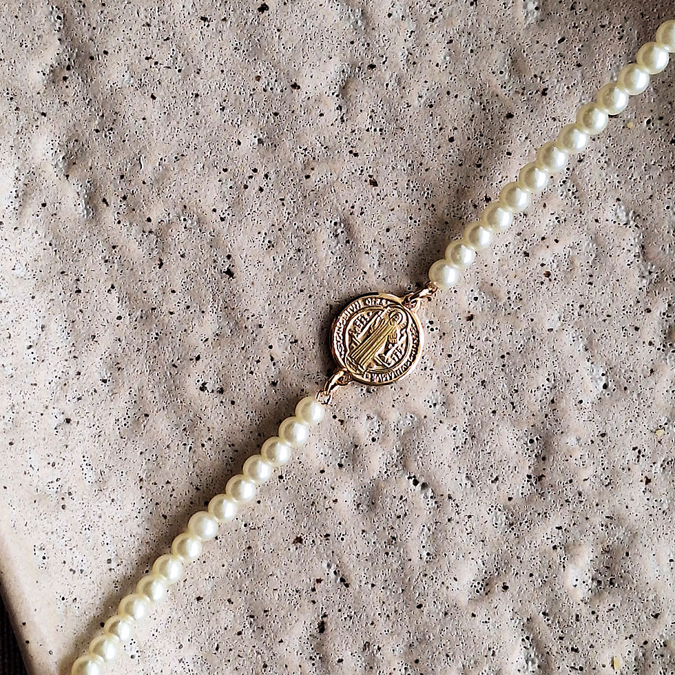 Miniatura: Pulseira Pérolas e São Bento
