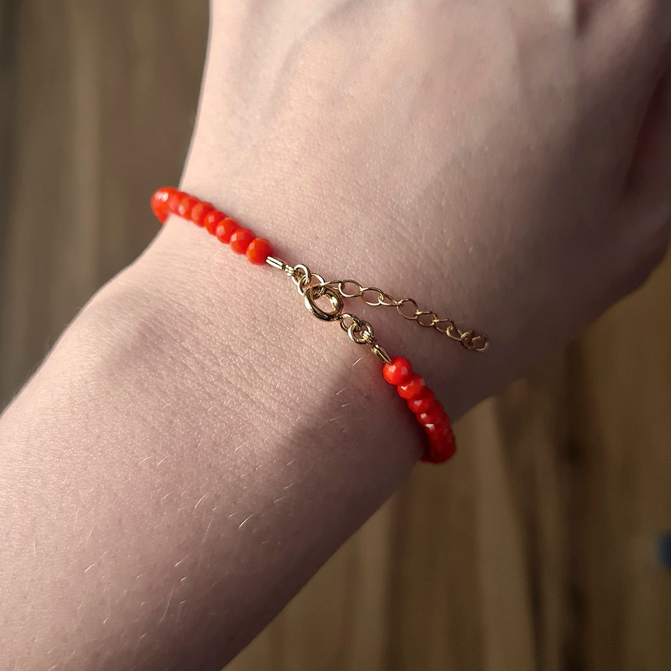 Miniatura: Pulseira Miçanga (laranja) + Olho Grego