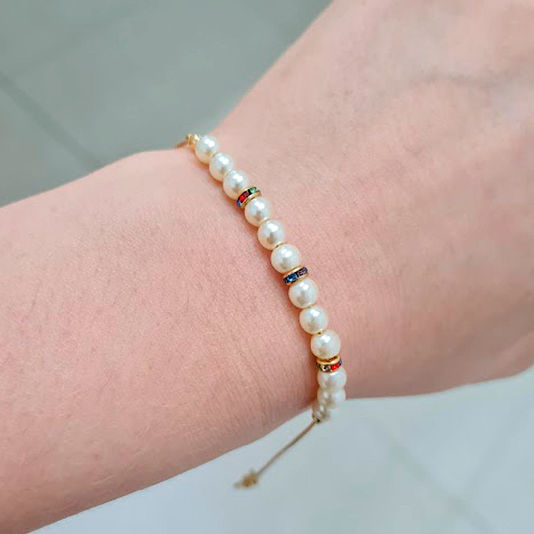 Pulseira Pérolas e Zircônias