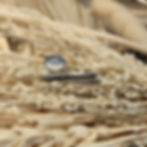Bague argentée ajustable et sa pierre de lune