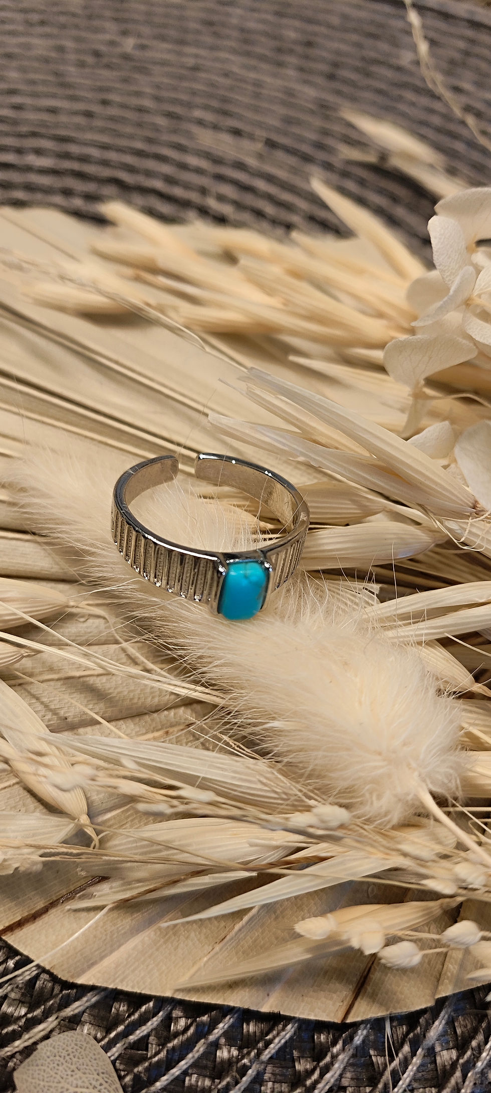 Miniature : Bague ajustable et sa turquoise