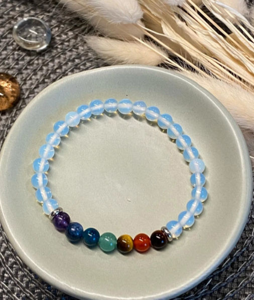 bracelet pierre d'opaline 7 chakras