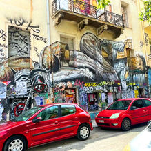 Walls with graffiti in Greece
