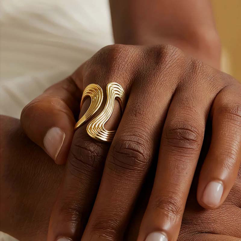 Aurelia Wave Statement Ring