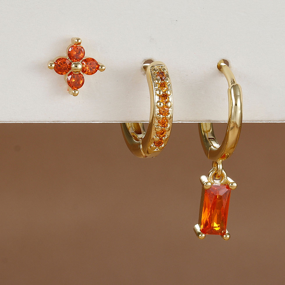 Thumbnail: Luxury Floral Crystal Drop Earrings